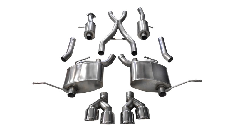 Corsa 14-16 Jeep Grand Cherokee Summit Edition Polished 2.5in Dual Rear Exit Cat-Back Exhaust - 14992