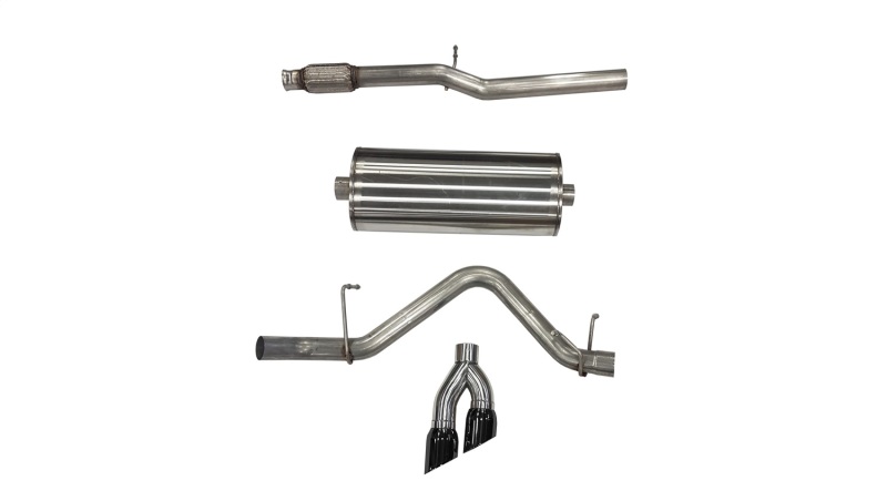 Corsa 19-24 Chevy Silverado 1500 5.3L Crew Cab Short Bed Sport Cat-Back Dual Rear Exit w/ Black Tips - 21030BLK