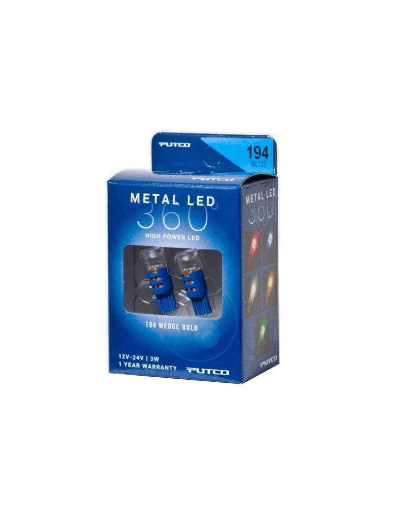 Putco 194 - Blue Metal 360 LED - 340194B-360