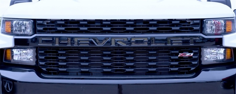 Putco 2020 Chevy Silverado HD - Grille Letters - Black Platinum Chevrolet Letters - 55553BPGM