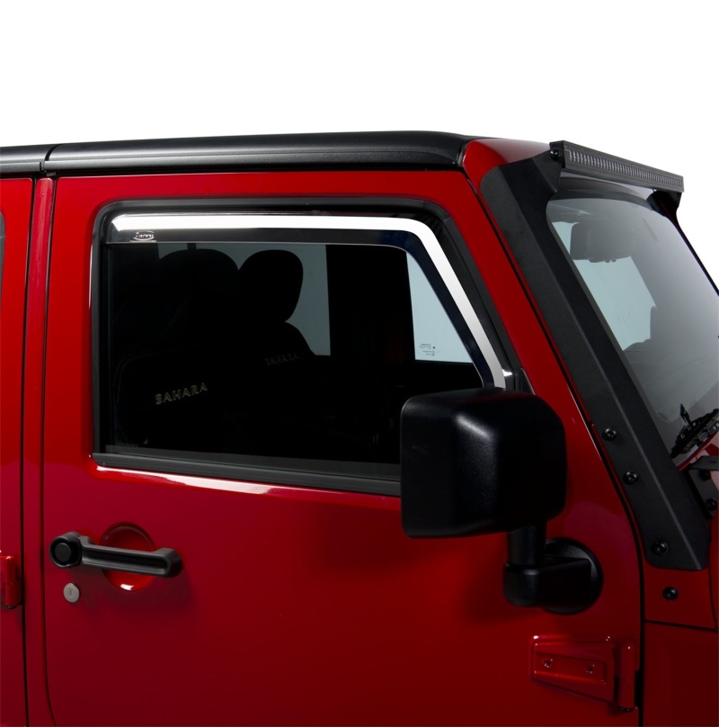 Putco 07-18 Jeep Wrangler JK - Front Only Element Tinted Window Visors - 580228