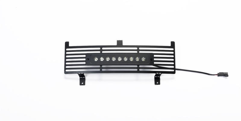 Putco 15-19 Chevy Silv HD SS Black Bar Design Bumper Grille Insert w/ Curved Flush 10in Light Bar - 87195L