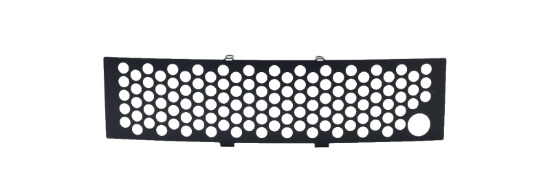 Putco 11-14 Ford F-150 - EcoBoost Bumper Grille Inserts - Black SS Punch w/ Heater Plug Opening - 88182FP