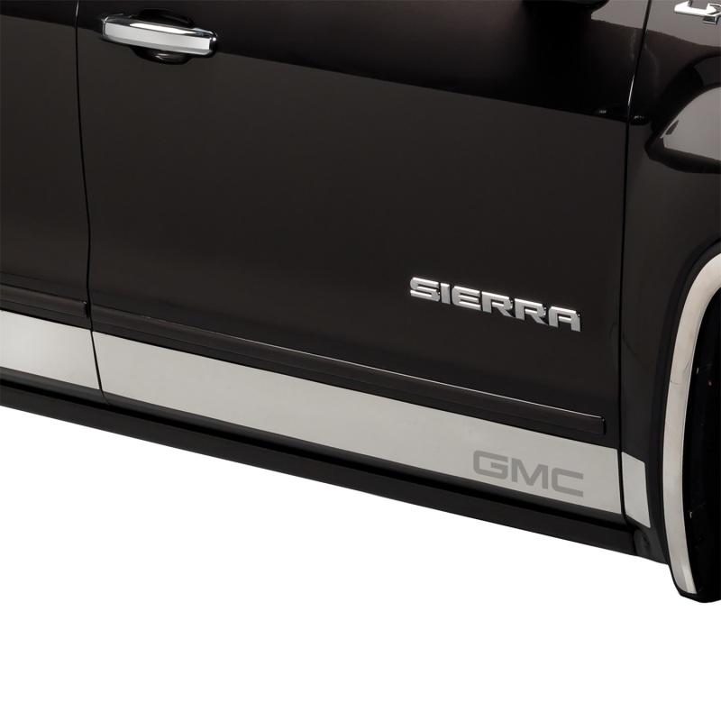 Putco 07-13 GMC Sierra Extended Cab 6.5ft Short Box - 6in - 12pcs - SS Rocker Panels - 9751211GM