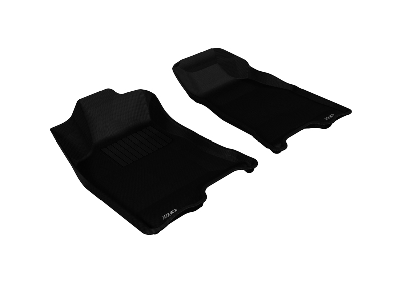 3D MAXpider 2004-2012 Chevrolet/GMC Colorado/Canyon Crew Cab Kagu 1st Row Floormat - Black - L1CH02711509