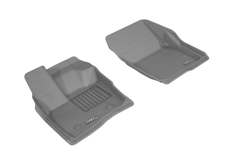 3D MAXpider 2017-2020 Ford/Lincoln Fusion/MKZ Kagu 1st Row Floormat - Gray - L1FR10911501