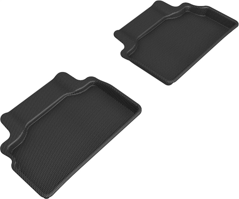 3D MAXpider 2012-2016 Hyundai Genesis Kagu 2nd Row Floormats - Black - L1HY02321509