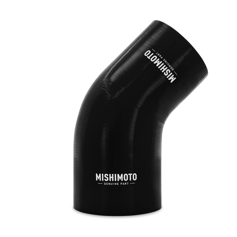 Mishimoto Silicone Reducer Coupler 45 Degree 3in to 3.75in - Black - MMCP-R45-30375BK