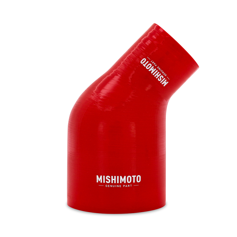 Mishimoto Silicone Reducer Coupler 45 Degree 2.5in to 4in - Red - MMCP-R45-2540RD