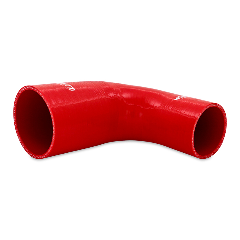 Mishimoto Silicone Reducer Coupler 90 Degree 3in to 3.5in - Red - MMCP-R90-3035RD