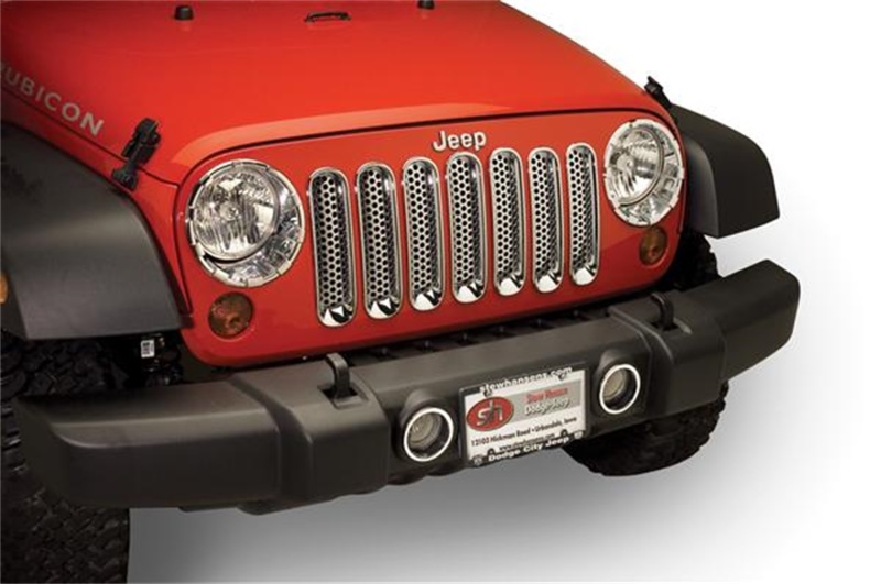 Putco 07-17 Jeep Wrangler - Fog Lamp Bezel - Will not Fit Sahara Edition Fog Lamp Overlays & Rings - 400508
