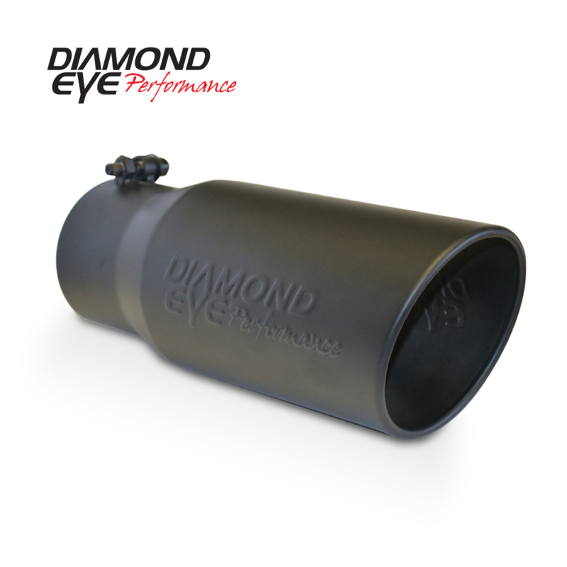 Diamond Eye TIP 5in-6inX12in BOLT-ON ROLLED ANGLE 15 ANGLE CUT DIAMOND EYE BLACK POWDERCOAT - 5612BRA-DEBK