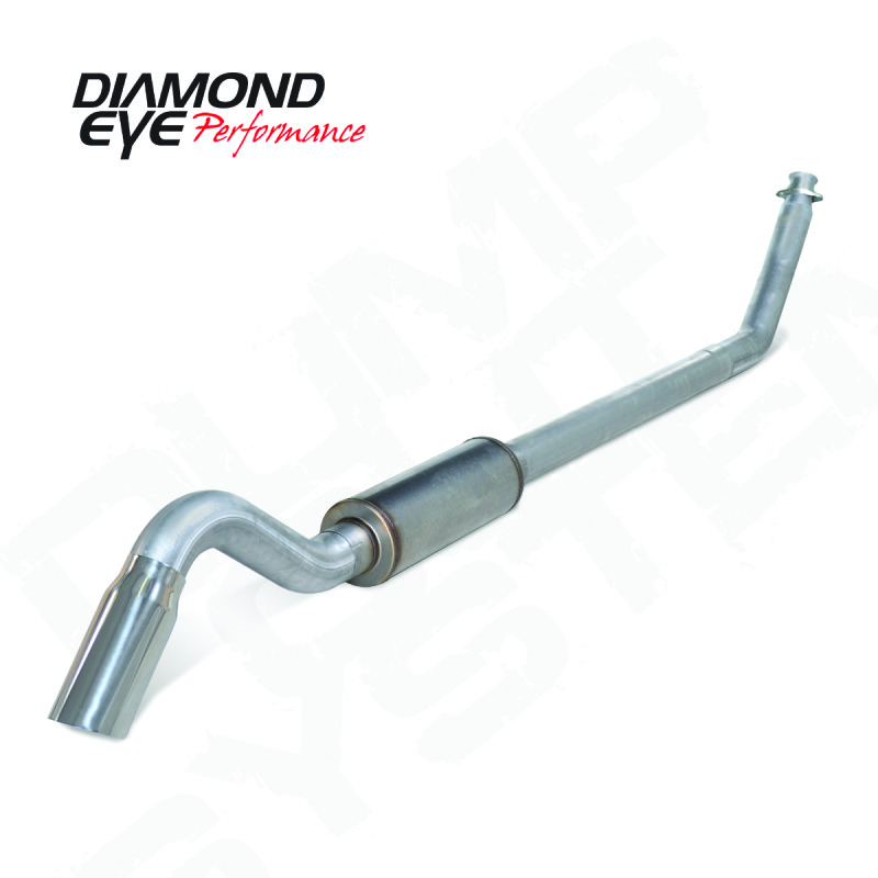 Diamond Eye 4in AL TURBO BACK SGL DUMP OUT 94-02 DODGE NO MFLR INCLUDING TIP - K4212A-TDRP