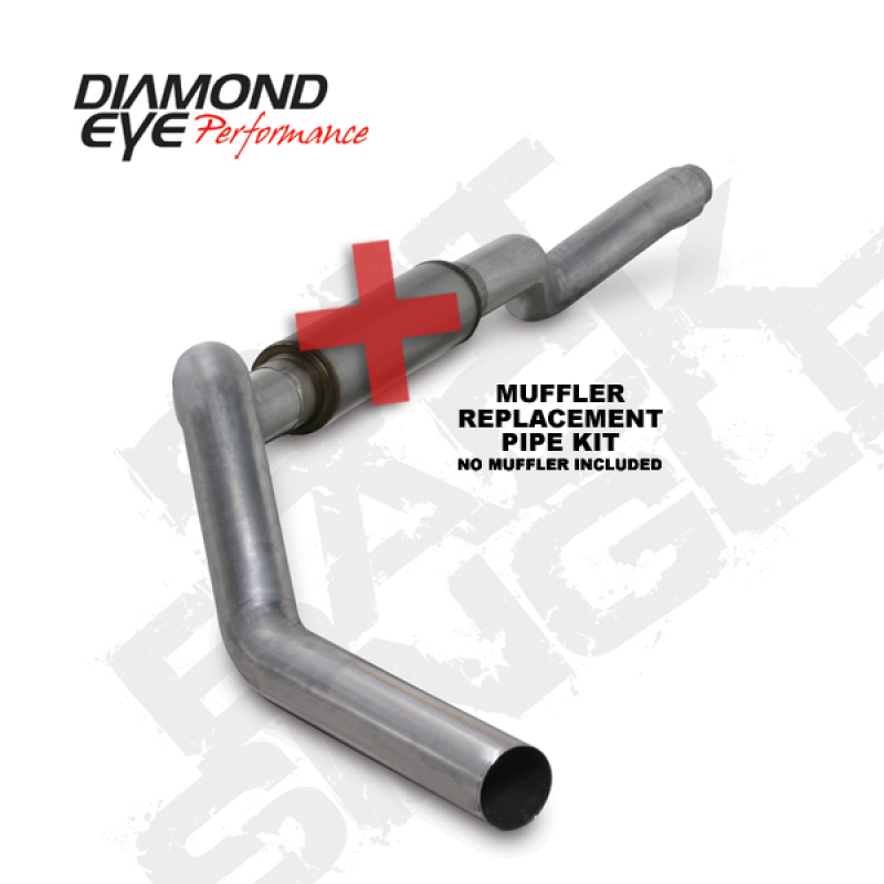 Diamond Eye KIT 5in CB MFLR RPLCMENT PIPE SGL AL: 2006-2007.5 CHEVY 6.6L 2500/3500 - K5126A-RP