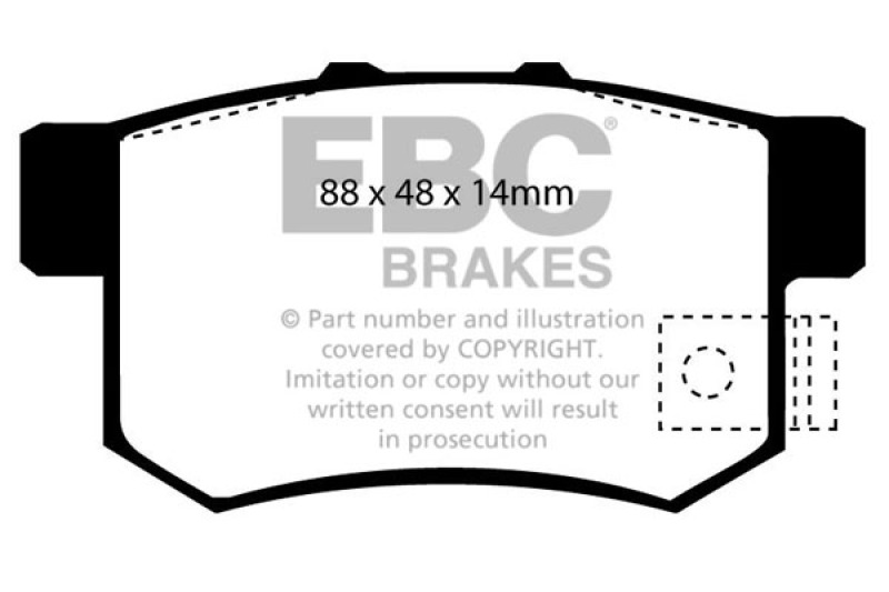 EBC 01-03 Acura CL 3.2 Greenstuff Rear Brake Pads - DP2781/2