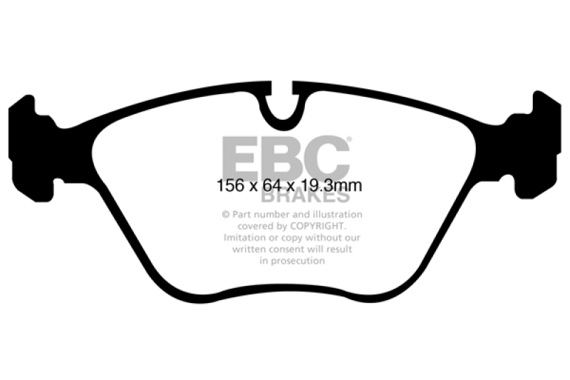 EBC 10-14 BMW X5 4.4 Twin Turbo (50) Redstuff Front Brake Pads - DP31994C