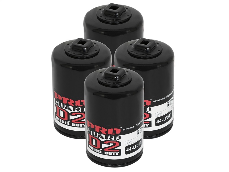 aFe Pro GUARD D2 Oil Filter 99-05 GM Gas Trucks V8 4.8L/5.3L/6.0L (4 Pack) - 44-LF011-MB