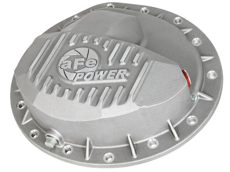 aFe Power Rear Differential Cover Raw w/Machined Fins Street Ser. 16-17 Nissan Titan XD (AAM 9.5-14) - 46-70360