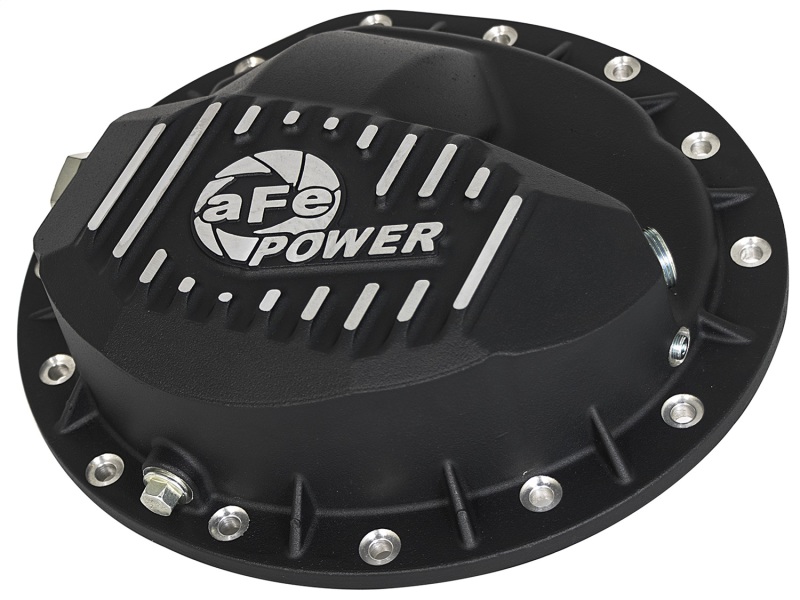 aFe Power Pro Series Rear Differential Cover Black w/Machined Fins 16-17 Nissan Titan XD(AAM 9.5-14) - 46-70362