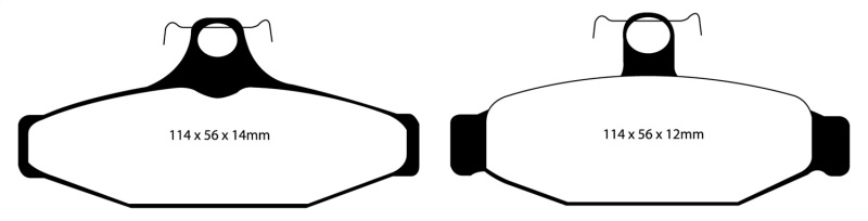 EBC 90-00 Aston Martin Vantage 5.3 (Twin Supercharged)(AP) Yellowstuff Rear Brake Pads - DP41167R