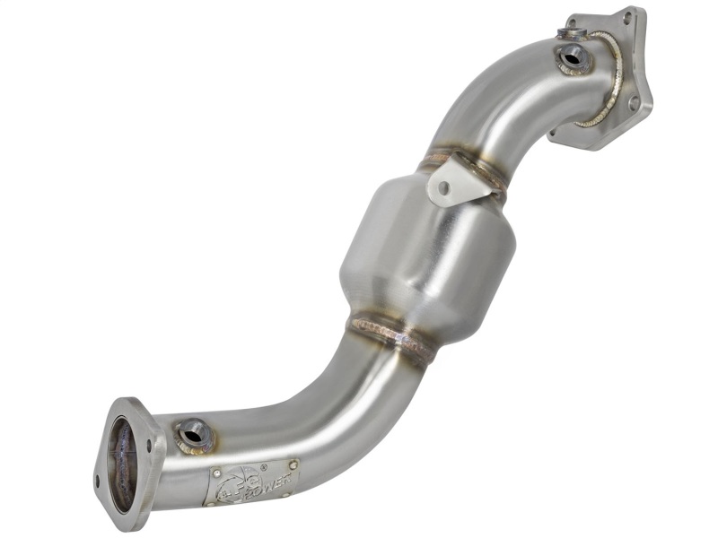 aFe Twisted Steel Down-Pipe Catted 13-16 Cadillac ATS L4-2.0L (t) - 48-34126-HC