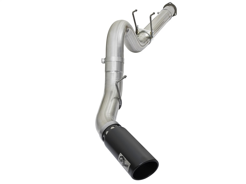 aFe ATLAS 5in DPF-Back Alum Steel Exhaust System w/Black Tip 2017 Ford Diesel Trucks V8-6.7L (td) - 49-03090-B