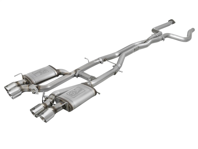 aFe MACHForce XP 3in 304 SS Cat-Back Dual Mode Exhaust w/ Polished Tips 16-17 Cadillac ATS-V V6-3.6L - 49-34078-P