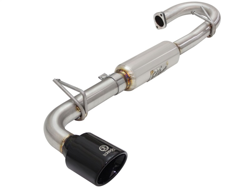 aFe Takeda 11-16 Scion TC 2.5L 2 1/4-2 1/2in Stainless Steel Axle-Back Exhaust w/Black Tip - 49-36025-B