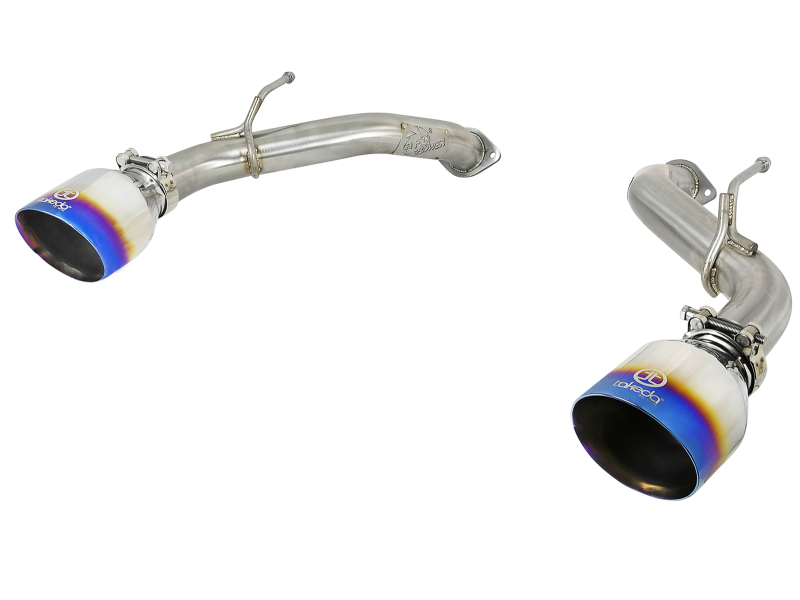 aFe POWER Takeda 2.5in 304 SS Axle-Back Exhaust w/ Blue Flame Tips 17-19 Infiniti Q60 V6-3.0L (tt) - 49-36133NM-L