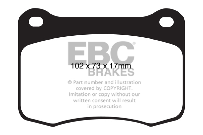 EBC 08+ Lexus IS-F 5.0 Yellowstuff Rear Brake Pads - DP41820R