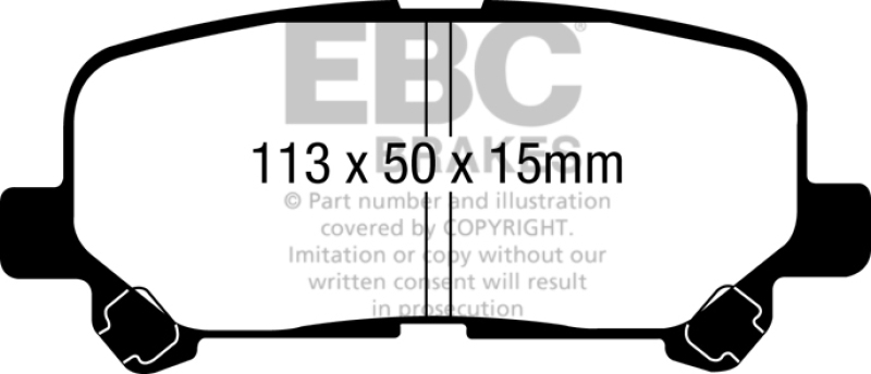EBC 07-13 Acura MDX 3.7 Yellowstuff Rear Brake Pads - DP41802R