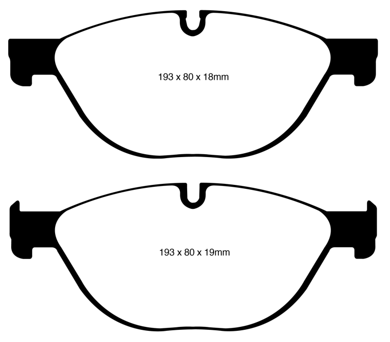 EBC 12-13 BMW 528 2.0 Turbo (F10) Performance Yellowstuff Front Brake Pads - DP42019R