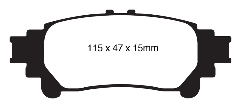 EBC 10+ Lexus RX350 3.5 (Japan) Greenstuff Rear Brake Pads - DP61850
