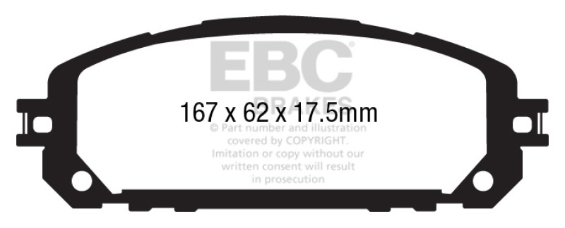 EBC 13+ Jeep Cherokee 3.2 Greenstuff Front Brake Pads - DP63030