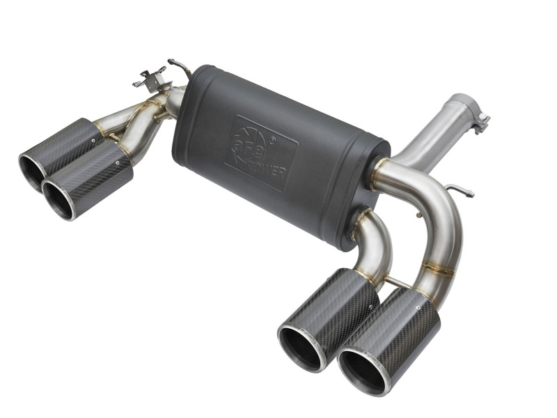 aFe MACHForce XP 3in - 2 1/2in Axle Back 304SS Exhaust w/ Carbon Fiber Tips 16-17 BMW M2 (f87) - 49-36333-C
