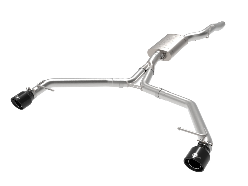 afe MACH Force-Xp 13-16 Audi Allroad L4 SS Axle-Back Exhaust w/ Black Tips - 49-36437-B