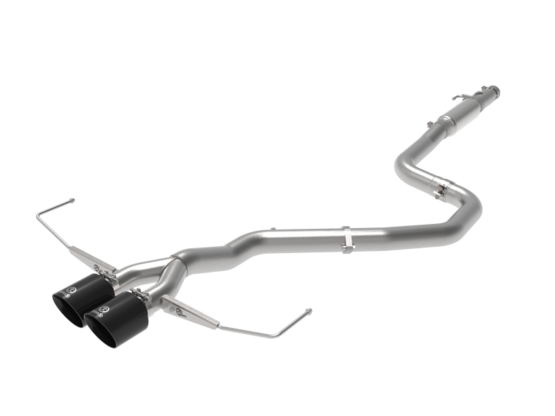 aFe Takeda Exhaust Cat-Back 19-20 Hyundai Veloster 304SS Black Dual Tips Exhaust - 49-37011-B