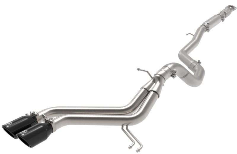 aFe Takeda 2-1/2in to 3in SS-304 Cat-Back Exhausts w/ Black Tip 13-17 Hyundai Veloster L4-1.6L - 49-37018-B