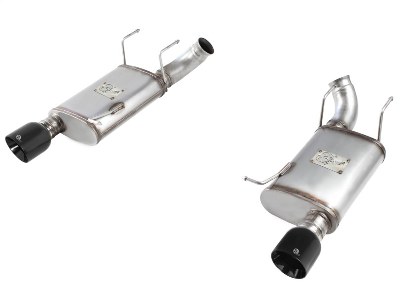 aFe MACHForce XP Exhaust 11-14 Ford Mustang GT V8-5.0L 3in. Stainless Steel Axle-Back w/Black Tips - 49-43052-B