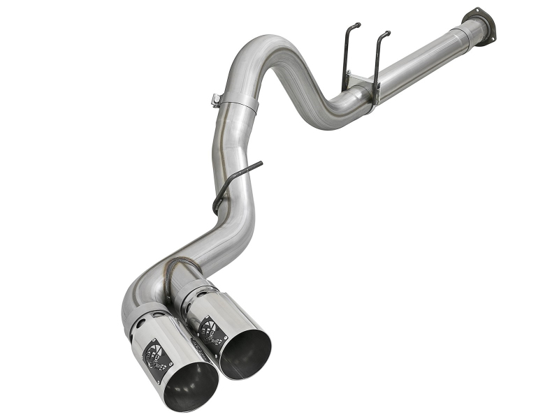 aFe Power 11-14 Ford F250/F350 6.7L Diesel Rebel XD 4in 409 SS DPF-Back Exhaust System - Pol Tips - 49-43120-P