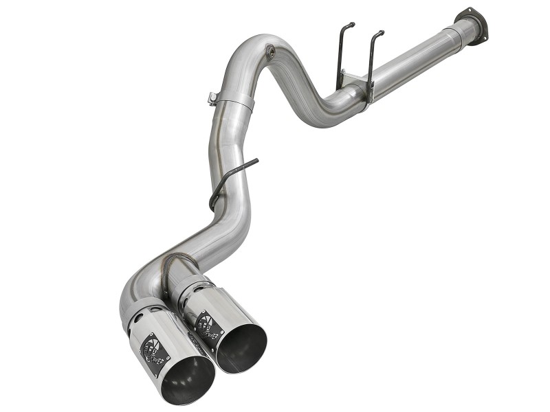 aFe Power 15-16 Ford F250/F350 6.7L Diesel Rebel XD 4in 409 SS DPF-Back Exhaust System - Pol Tips - 49-43121-P