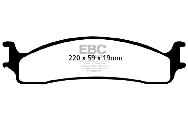 EBC 06-11 Dodge Ram 1500 Mega Cab 2WD Extra Duty Front Brake Pads - ED91650