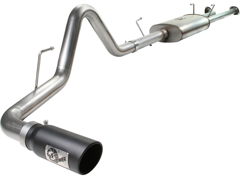 aFe MACHForce XP Exhaust Cat-Back SS-409 07-09 Toyota Tundra V8-5.7L w/ Black Tip - 49-46006-B