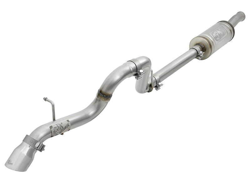 aFe MACH Force-Xp 2.5in 409SS Axle-Back Hi-Tuck Exh Sys w/ Pol Tip 18-20 Jeep Wrangler (JL) V6 3.6L - 49-48075-P