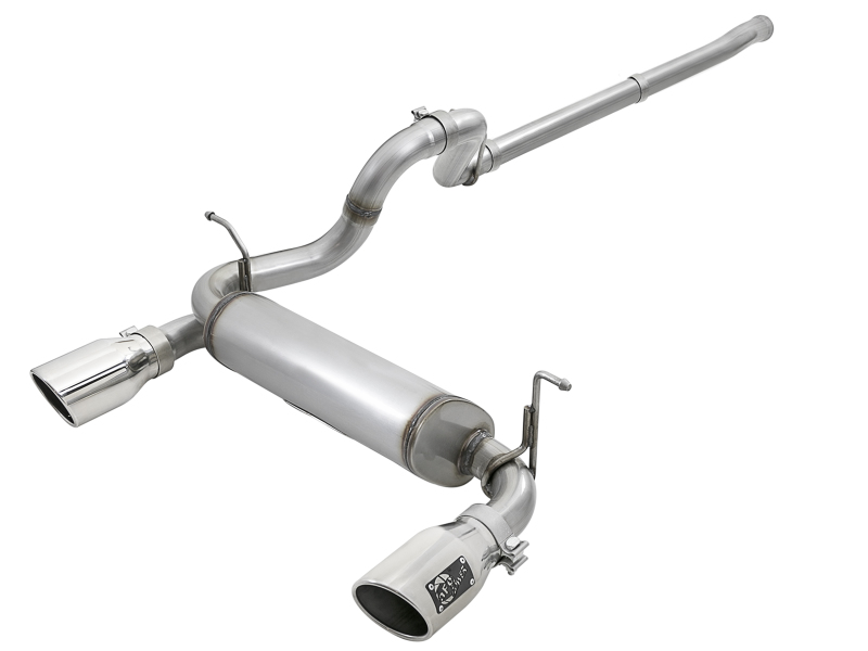 aFe Rebel Series 2.5in 409 SS Cat-Back Exhaust w/ Polished Tips 18-19 Jeep Wrangler (JL) V6 3.6L - 49-48076-P