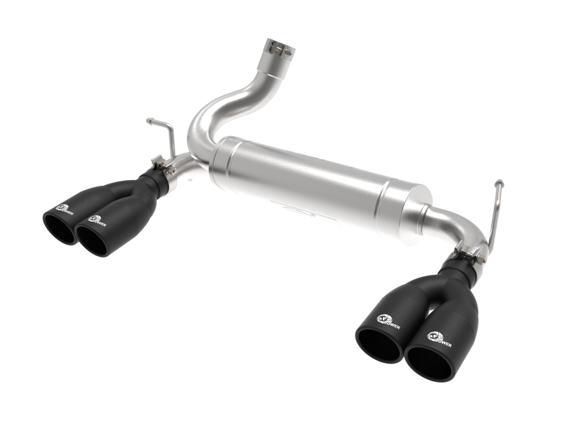 aFe Rebel Series 2.5in 409 SS Axle-Back Exhaust System Black 07-18 Jeep Wrangler (JK) V6-3.6L/3.8L - 49-48086-B