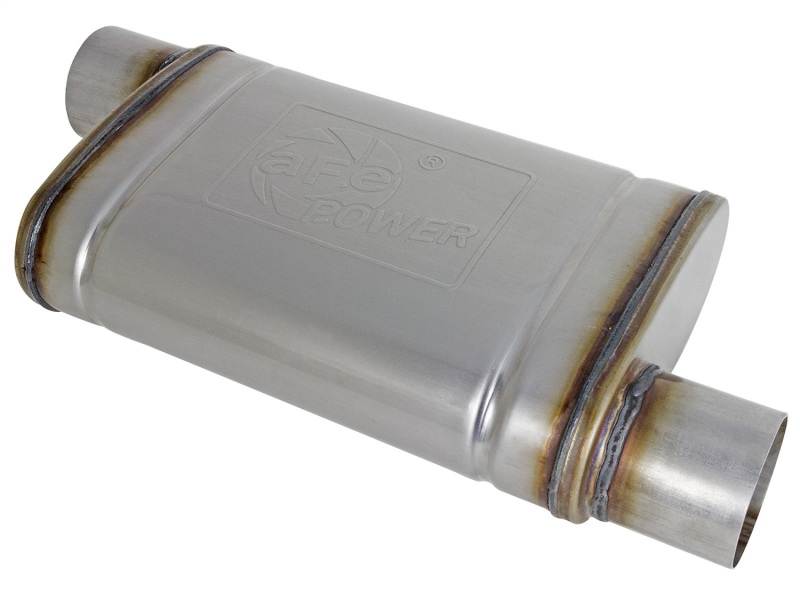 MACH Force-Xp 409 SS Muffler 3in ID Offset/Offset x 4in H x 9in W x 14in L - Oval Body - 49M00030