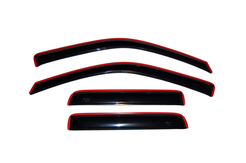 AVS 04-12 Chevy Colorado Crew Cab Ventvisor In-Channel Front & Rear Window Deflectors 4pc - Smoke - 194133