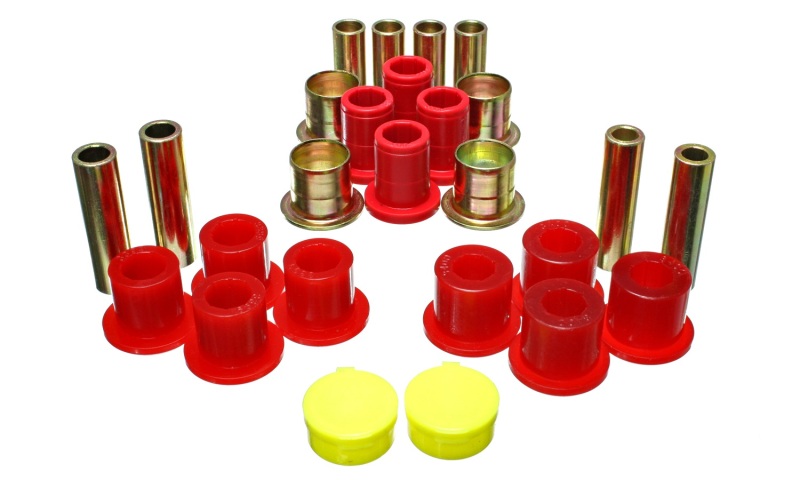 Energy Suspension 87-04 Dodge Dakota / 98-03 Durango 4WD Red Front End Control Arm Bushing Set - 5.3139R