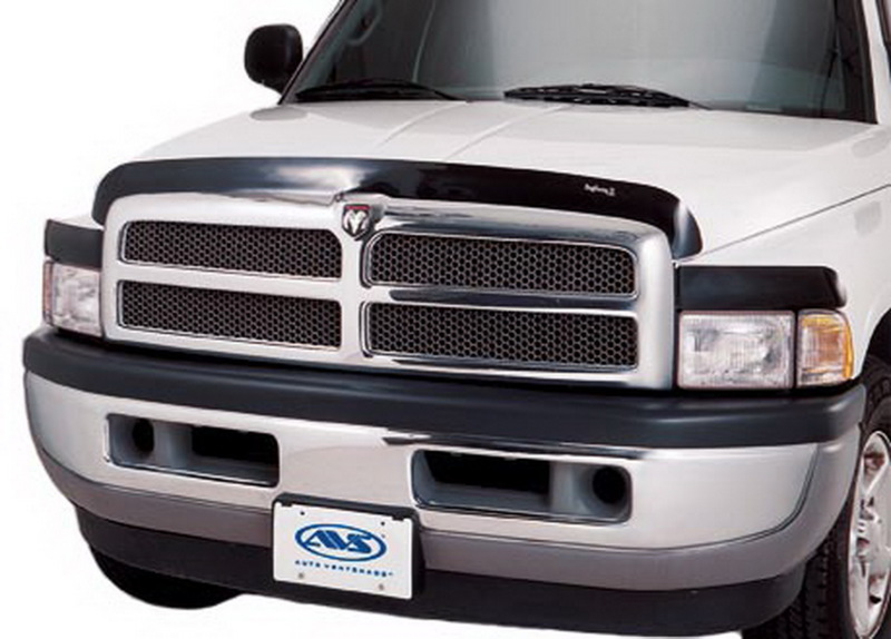 AVS 94-01 Dodge RAM 1500 Bugflector Deluxe 3pc Medium Profile Hood Shield - Smoke - 45551